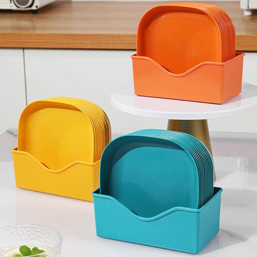 12pcs Fruit Dish Food Grade Plastic Tableware Table Dry Fruits Appetizer Plate