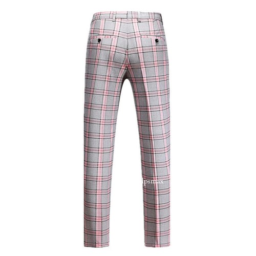 Men Striped Suit Pants Fashion Slim Trousers Wedding Party Dress Pants Men - Picture 18 of 27