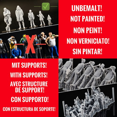 Figuras Sets 1:35 (5,3cm) Miniaturas Diorama Modelo Impresion 3D 1/35 sin Pintar - Imagen 27 de 144