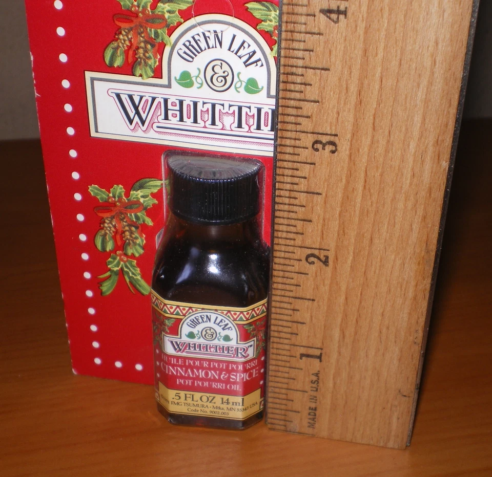 Vintage Green Leaf  & Whittier POTPOURRI OIL * Cinnamon & Spice 0.5oz / 14ml NEW - Image 4 of 4