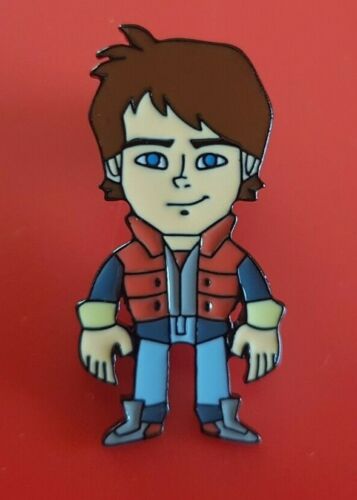 Back to the Future Pin Marty McFly Movie Enamel Retro Metal Brooch Badge Lapel  - Photo 1/1