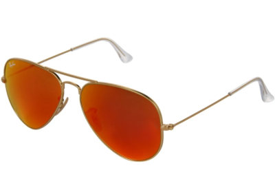 Ray Ban Aviator Gold/Orange Flash 58 mm Men display picture 1