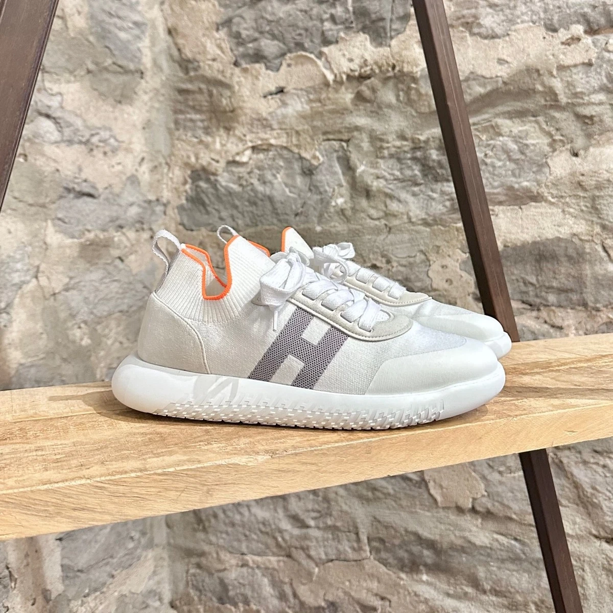 Hermes Crew White Socks Low top Sneakers 40.5 IT 10.5 US