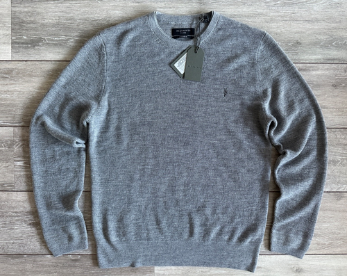 ALL SAINTS GREY MARL "IVAR" MERINO CREW JUMPER SWEATER TOP - XL - NEW & TAGS - Picture 3 of 11