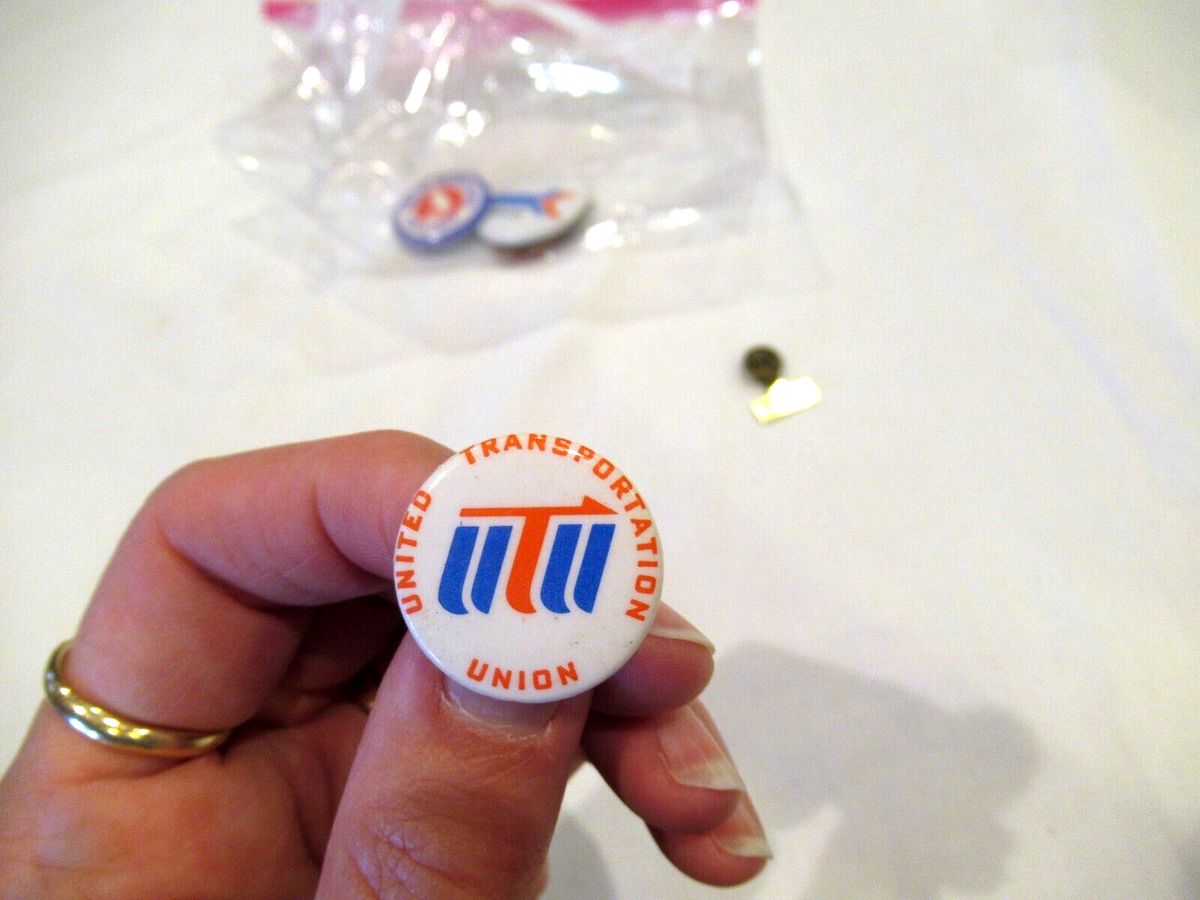 United Transportation Union pin, red white blue | eBay