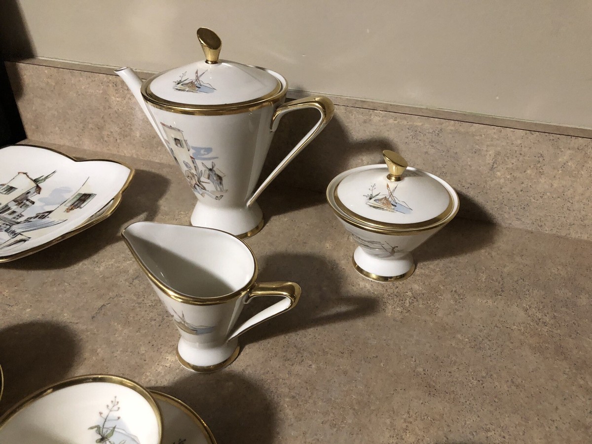 ALKA KUNST BAVARIA Porcelain TOWN SCENE RIALTO 14 Piece Set