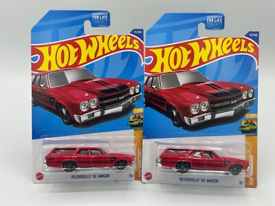 Hot Wheels  | lot of 2 - '70 Chevelle SS Wagon Red
