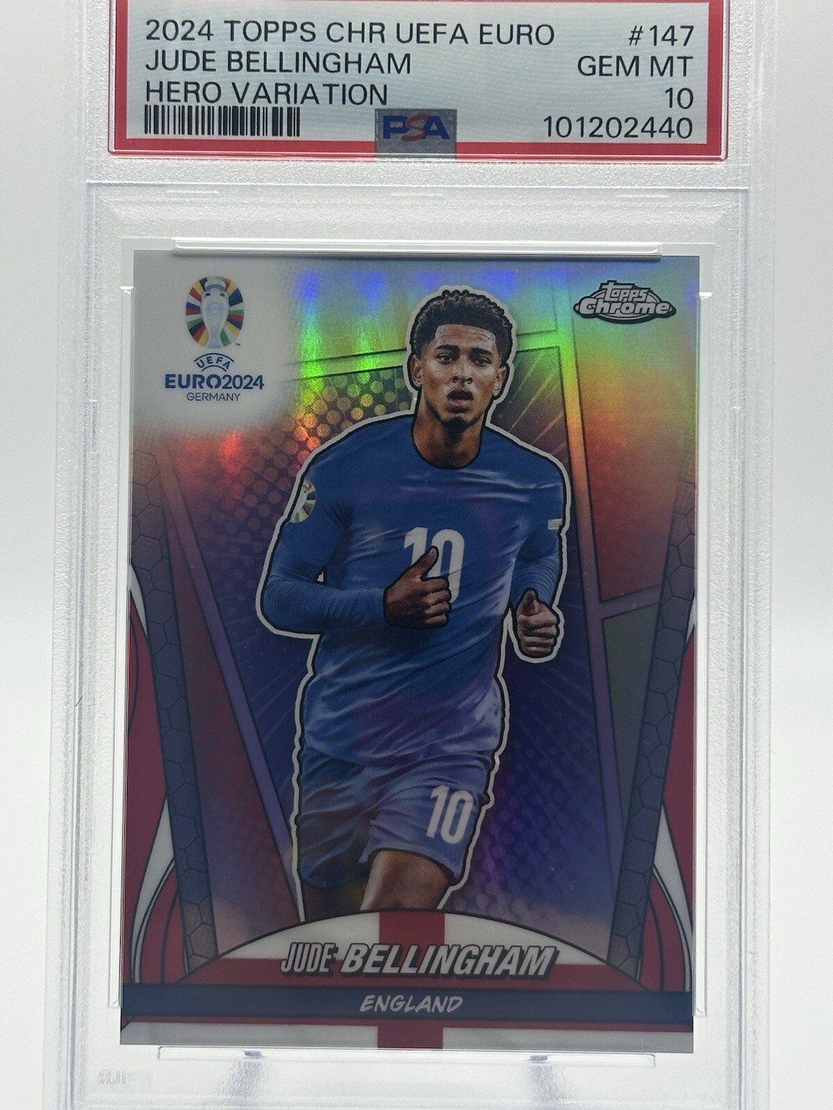 2024 Topps Chrome UEFA Euro - Hero Variation #147 Jude Bellingham POP 1