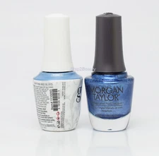 Gelish DUO Soak Off Gel Polish + Morgan Taylor Lacquer - #093 Rhythm and Blues