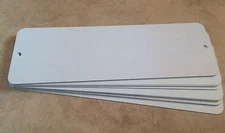 4" X 12" Mini Street Sign - WHITE ALUMINUM SUBLIMATION BLANKS W/ Holes