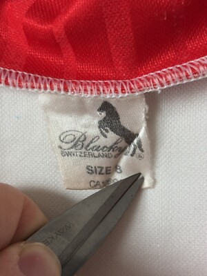 Maillot D'entraînement Vintage Blacky Suisse 1990/91 - Homme Taille M Blanc