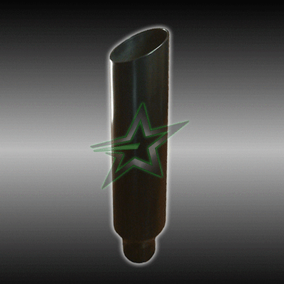 8/" Death Metal Black Diesel Exhaust Stack 5/" inlet 36/" Long Miter Angle Stacks
