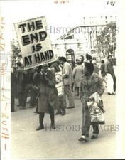 1980 Press Photo Residents protest at Hyde Park's Speakers Corner in London
