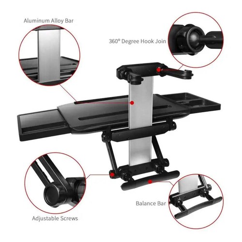Car Back Seat Folding Table for Dining, Laptop Stand, Office Tray - Zdjęcie 7 z 10