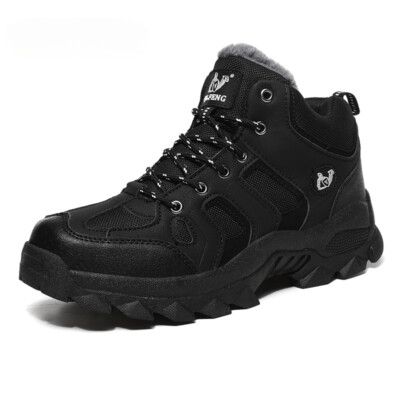 High Quality Ankle Boots Men Warm Fur Trekking Hiking Boots Non-slip Snow Boots