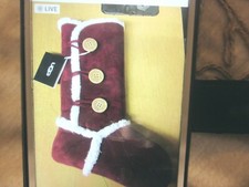 Ugg Burgundy Christmas Stocking New With Tag See Description
