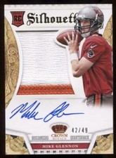 2013 CROWN ROYALE MIKE GLENNON RC GOLD SILHOUETTES Rookie Patch Auto RPA /49 SSP