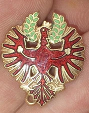 Austria Tyrol State Coat of Arms Enamel & Gold Filled or Plated Pin WWI