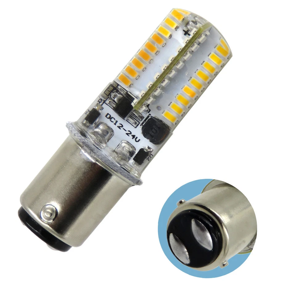 10pcs BA15D 1142 1178 LED bulb 72-3014 Car Boat Light DC12~24V 3W Silicone Lamp - Image 2 of 4