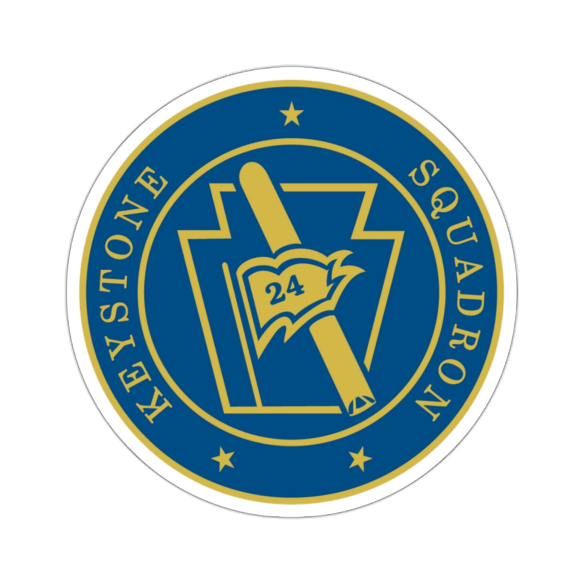 Keystone Squadron 24 (U.S. Navy) STICKER Vinyl Die-Cut Decal