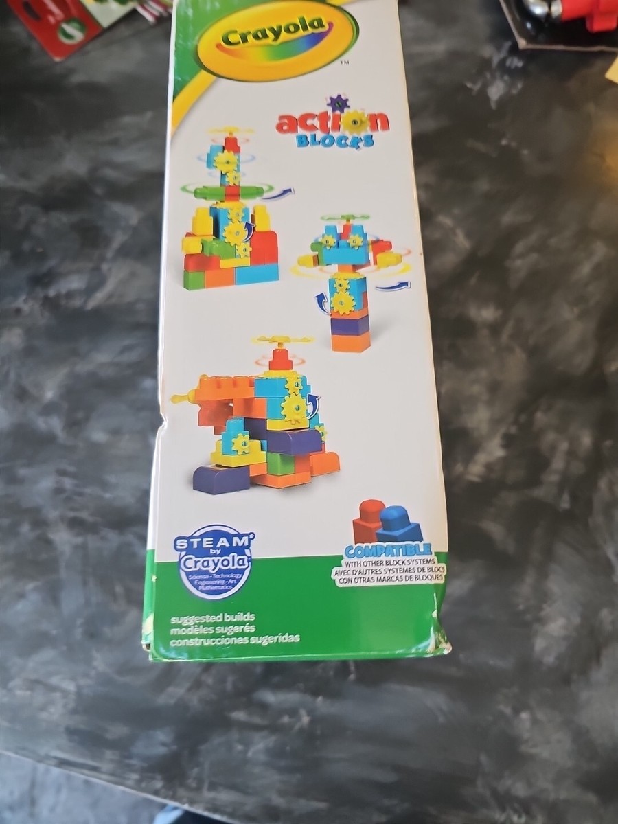 Crayola Building Blocks Kids Work 35 Piece Toy Set Building