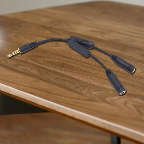 Adaptador divisor de auriculares de 3,5 mm para uso de dos auriculares y micrófono - Imagen 3 de 11
