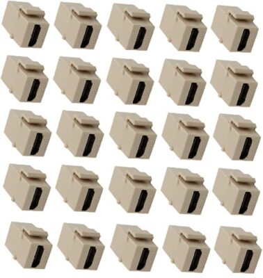 RiteAV HD 2.0 Ivory Keystone Adapter Coupler Female-Female (25 Pack)
