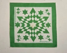 Vintage Frankie Welch Hankie Commemorative Piece inspired by 1840 Quilt 8"x 8"