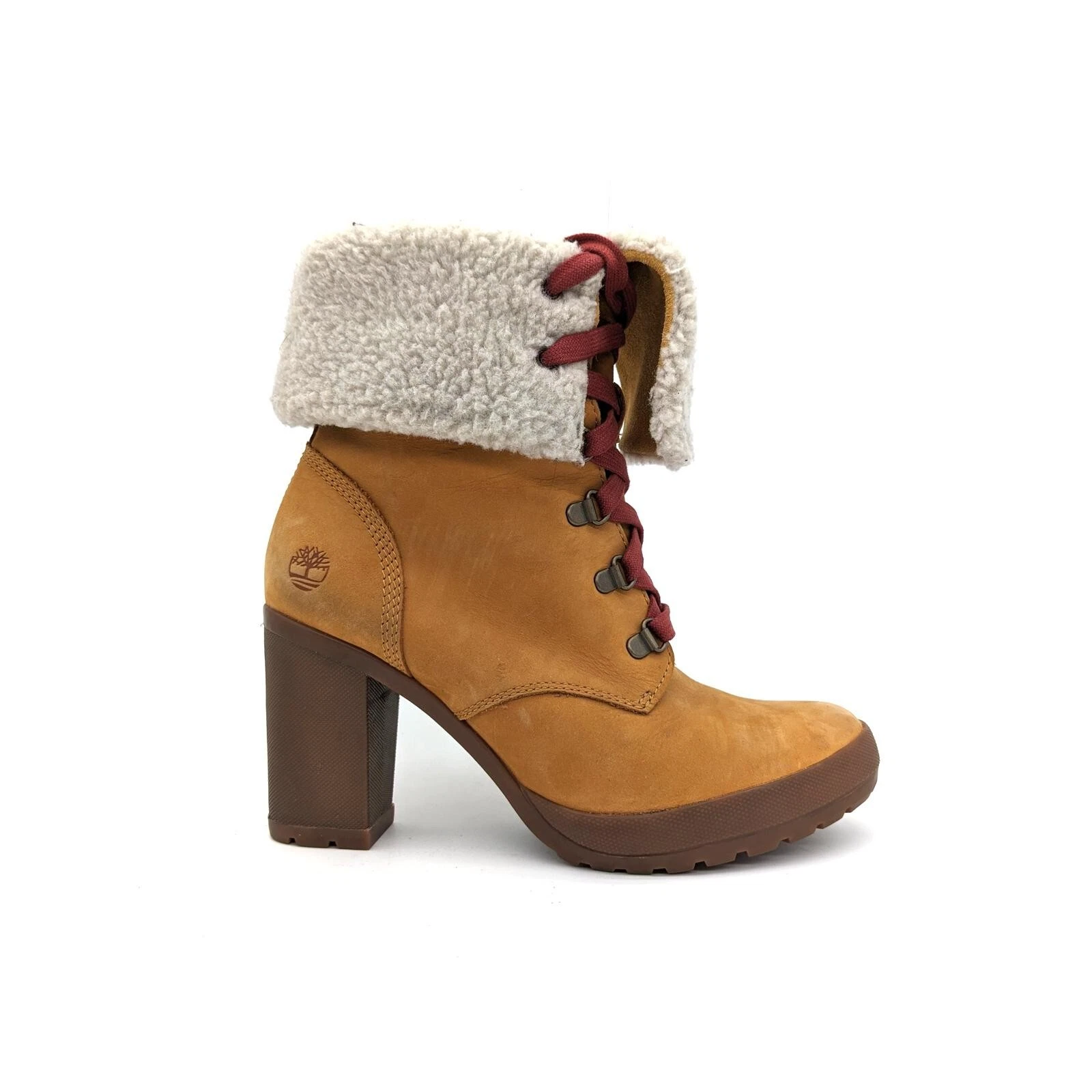 Stivali Timberland Camdale Pile Pieghevoli Marrone In pelle Tacco Donna 8 5