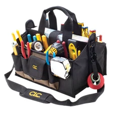 Custom Leathercraft CLC 1529 - 17 Pocket 16" Center Tray Tool Bag Carrier Holder