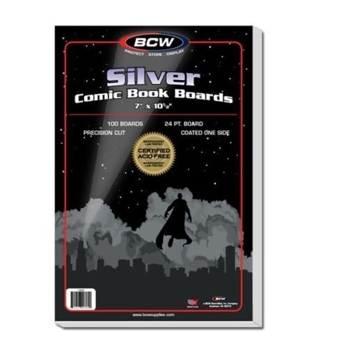BCW Silver Comic Backing Boards Case of 1000 Wrapped 7x10.5" Archival Fresh Pack - Picture 2 of 3