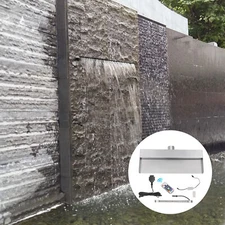 Fountain Waterfall Spillway Stainless steel with Multicolor LED Light + Remote