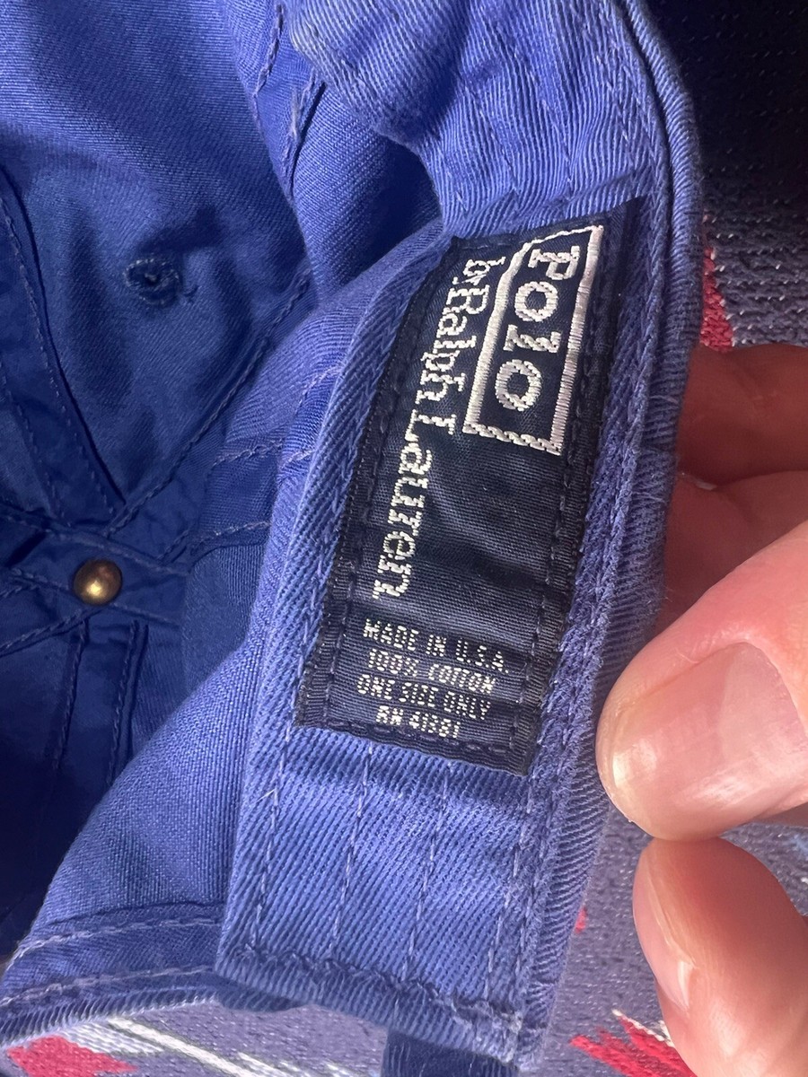 90s Polo Ralph lauren キャップ made in USA Vintage 90s Polo Sport Ralph Lauren Made In USA Hat Cap Blue