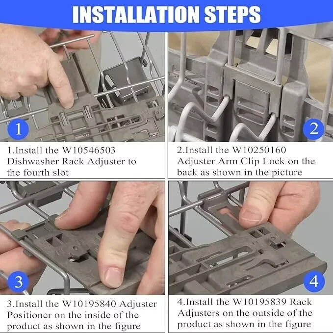 KDFE104HPS0 KitchenAid Dishwasher Upper Adjuster Rack Kit | eBay