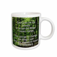 3dRose The Serenity Prayer with a wooded scene  Mug