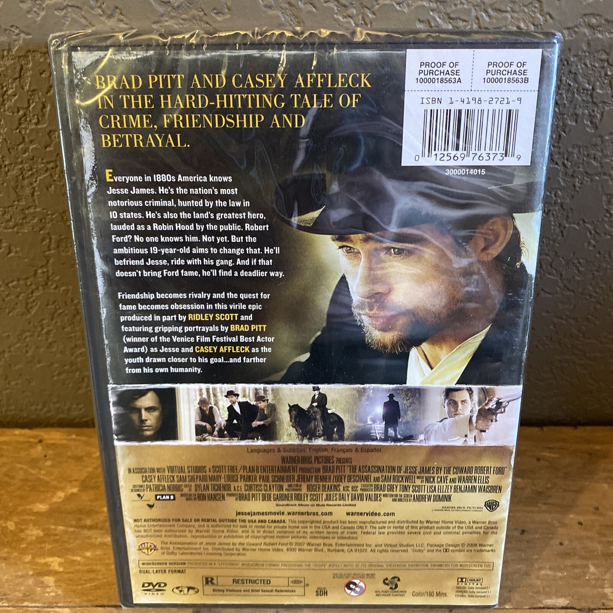 New The Assassination of Jesse James by the Coward Robert Ford DVD