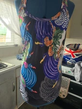 Ted Baker London Skylon Racer Back Vest Top Women's Size 0  MULTI C0LOURED