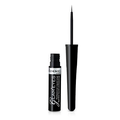 Rimmel Glam Eyes Black Professional Liquid Eye Liner Schwarz Glamour