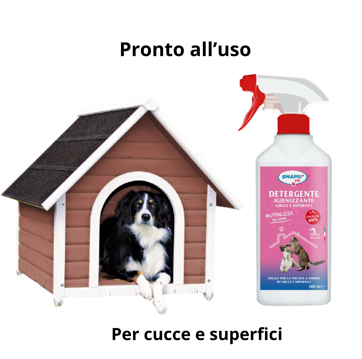 Detergente igienizzante per cucce lettiere e superfici neutralizza gli odori pet