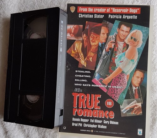 TRUE ROMANCE (VHS) BIG BOX - Christian Slater + Patricia Arquette + Brad Pitt