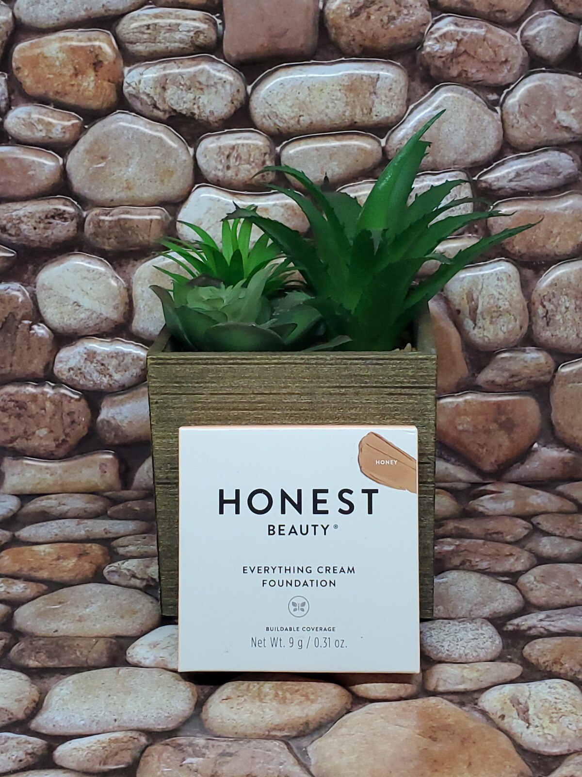 Honest Everything Cream Foundation Compact, Honey - New Sealed