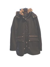 Lost Ink Black Parka Coat Size 8 Fur Hood New Unworn Purchase