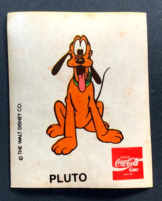 70's DISNEY Coca-Cola Sticker #02 PLUTO The Walt Disney PERU VTG Vintage Promo