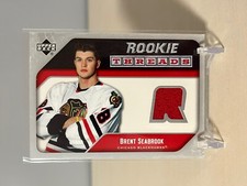 2005-06 Upper Deck Rookie Threads #RTBS Brent Seabrook RC - NHL Hockey Card
