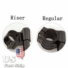 Normal/Riser CNC 37mm Universal Fitk Tube Clip On Handlebar Head Mount Clamp Set