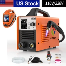Hitbox 45Amp Plasma Cutter, Non-HF Non-touch Cutter&Auto Darkening Welding Mask