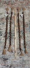 4 strands 33" Boho Beaded Tassel Garland Brown with Jute Tassels Made in INDIA