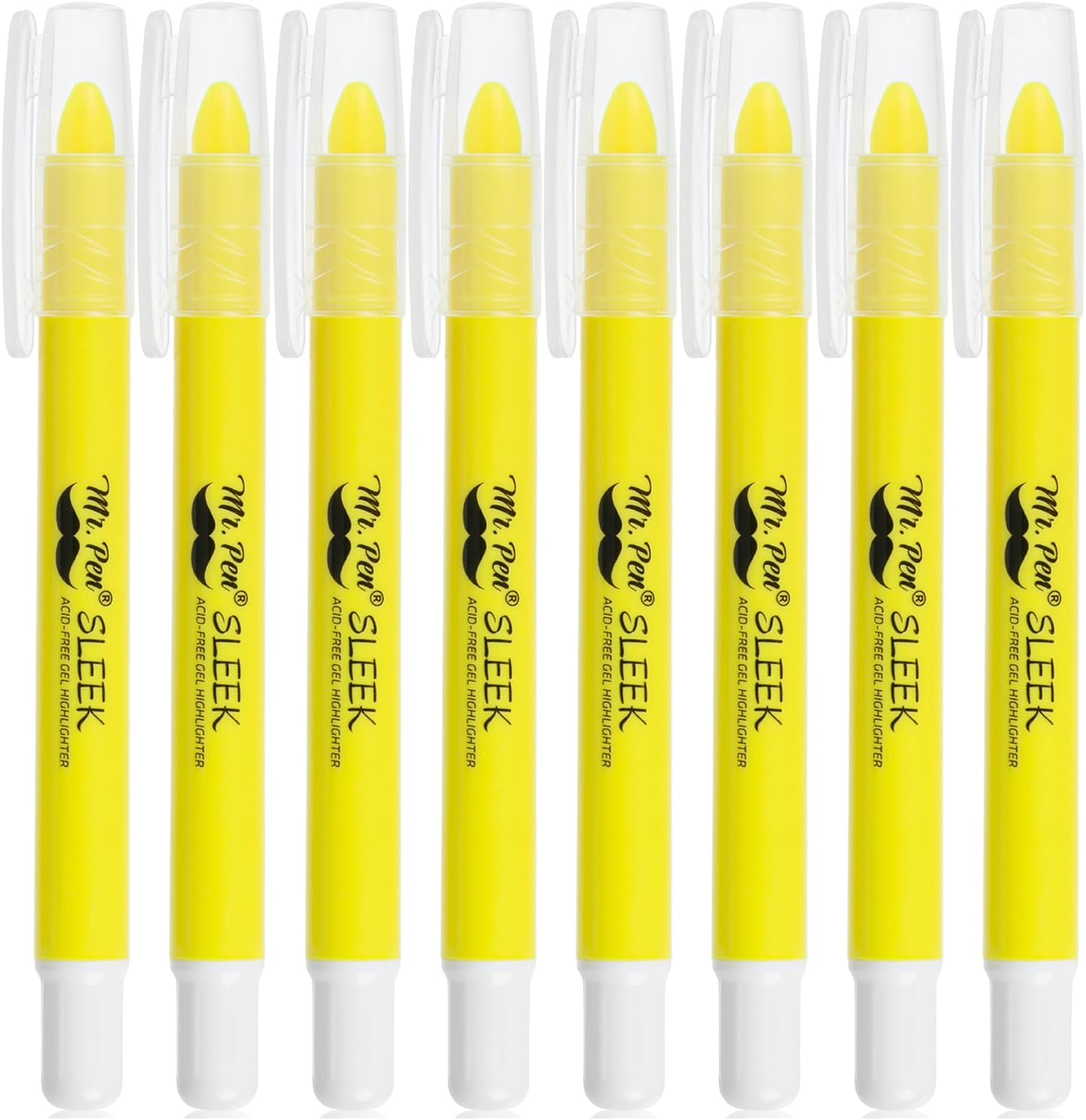 - No Bleed Gel Bible Highlighters, Yellow, Pack of 8-image