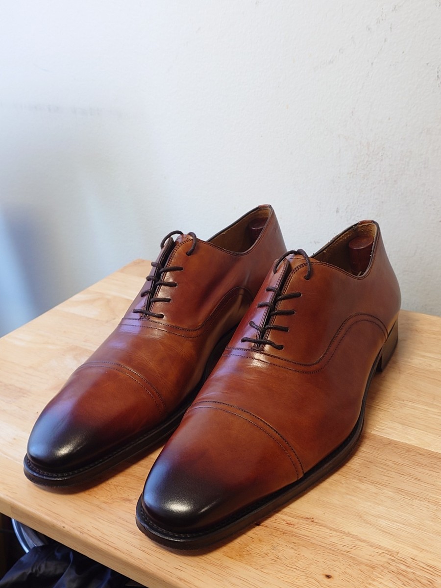 magnanni brown dress shoes Lucas Leather Oxford, Size 14M giving the style its style: day KissProm Light Blue 3D Color:Victorian