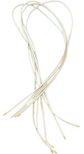 White Corded Bolo Tie Strings 36" - LOT of 5